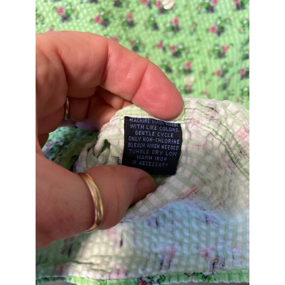 Charleston Threads Medium Mens Shirt Searsucker Margarita Theamed - Picture 5 of 7